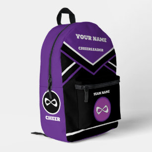 RÜCKENPACKUNGEN FÜR CHEERLEADER LILA BEDRUCKTER RUCKSACK