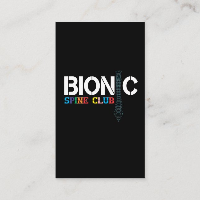 Rückenspinenspinalfusionen der Operation Erholung  Visitenkarte (Vorderseite)