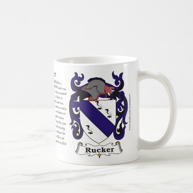 Rucker Familien-Wappen Tasse (Rechts)