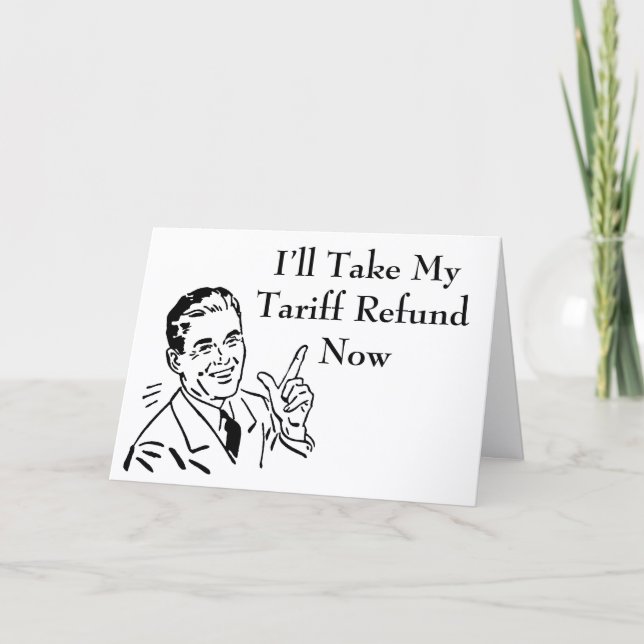 Rückerstattungsscheck für alte Zölle Karte (Vorderseite)