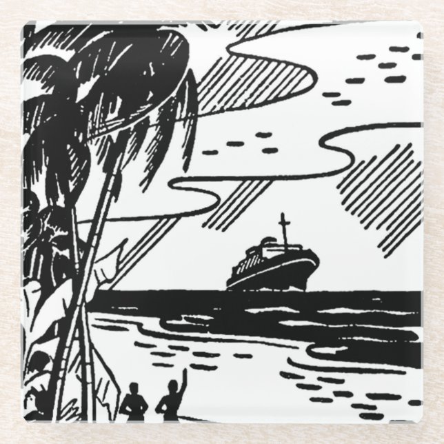 Rückfahrt Glasuntersetzer (Vorderseite)