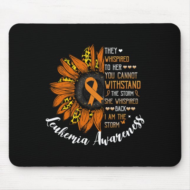 Rückflüstern in die stürmische Leukämie Mousepad (Vorne)