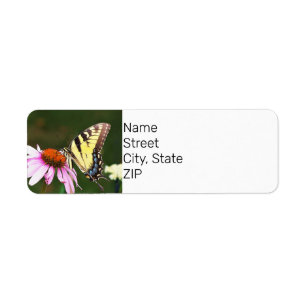 Rückgabe der Adresse Etikett Tiger Frack Butterfly