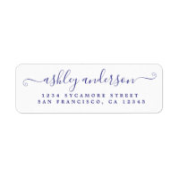 Rückgabeadresse für Chic Script Violet-Tinte