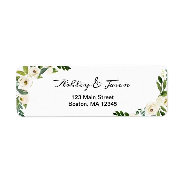 Rückgabeadresse für die weiße Blume (Vorne)