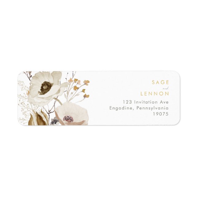 Rückgabeadresse für die Whimsisic-Wildblume (Vorne)