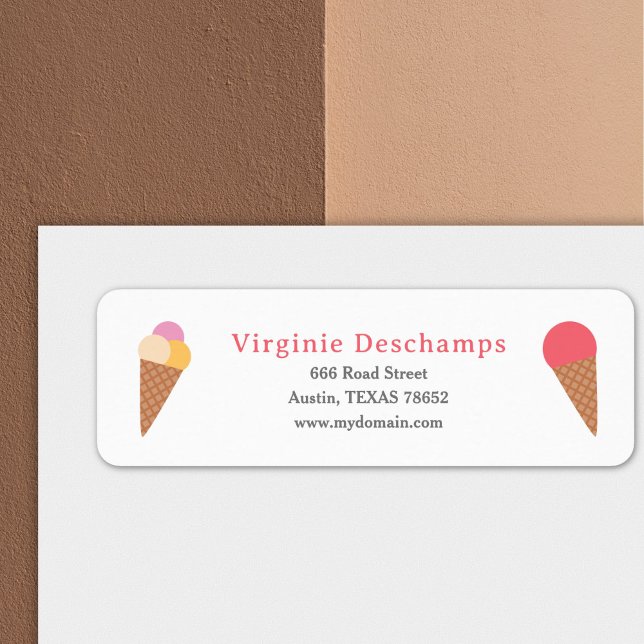 Rückgabeadresse für Eiscreme (Ice Cream Return Address Label)