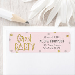 Rückgabeadresse für Fun Confetti Graduation Party