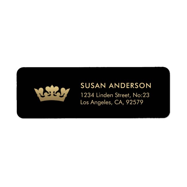 Rückgabeadresse für Gold Crown (Vorne)