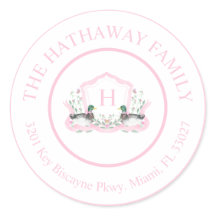 Rückgabeadresse für Mallard Duck Monogram Wappen