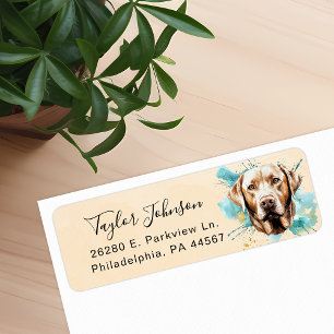 Rückgabeadresse für Schokolade-Labrador
