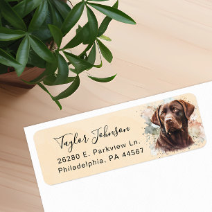 Rückgabeadresse für Schokolade-Labrador