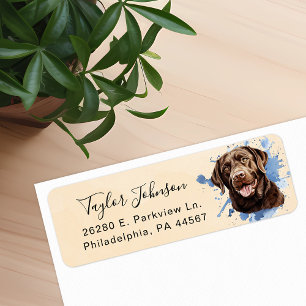 Rückgabeadresse für Schokolade-Labrador