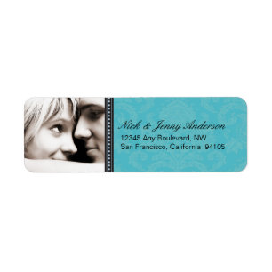 Rückgabeadresse für verlobtes Foto (aqua)