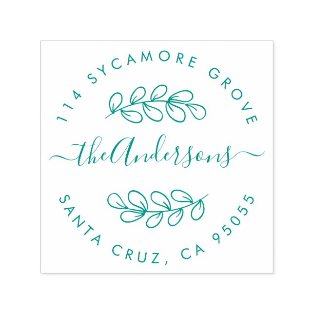 Rückgabeadressen von benutzerdefinierten Hand Draw Permastempel (Design)