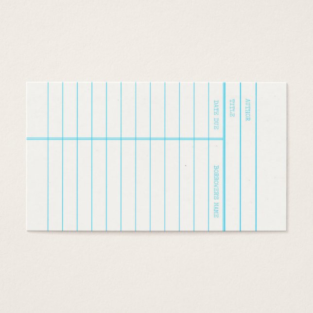 Rückgabedatum der Bibliothek (Vorderseite)