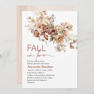 Rückgang der Blume der Liebe Wasserfarbenes Brautp Einladung