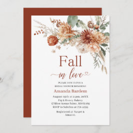 Rückgang der Blume der Liebe Wasserfarbiges Brautp Einladung
