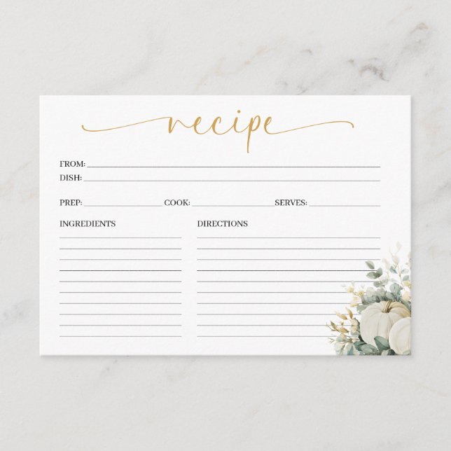 Rückgang der Brautparty-Rezept-Karte in Liebe Begleitkarte (Vorderseite)