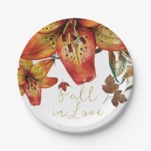 Rückgang der Liebe Blumenorgel Lilien & Blätter He Pappteller