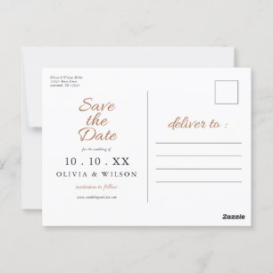 Rückgang der Liebe   Boho Blume Foto Save the Date Postkarte