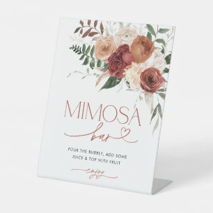 Rückgang der Liebe Brautparty Mimosa Bar Sign Sockelschild