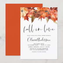 Rückgang der Liebe Brautparty Pumpkins Burnt Orang