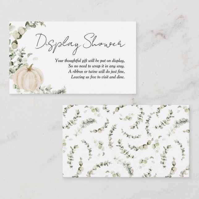 Rückgang der Liebe Bridal Display Dusche Begleitkarte (Vorne/Hinten)