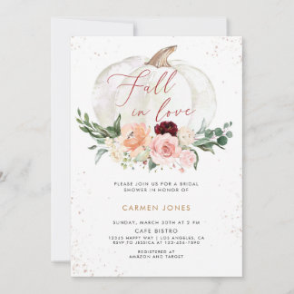 Rückgang der Liebe Bridal Dusche Einladung, Blumen Einladung