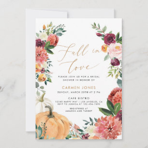 Rückgang der Liebe Bridal Dusche Einladung, Blumen Einladung