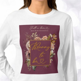 Rückgang der Liebe Burgund Fall Blume T-Shirt