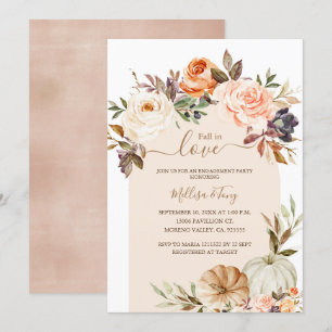 Rückgang der Liebe Burnt Orange Pumpkin Falling in Einladung