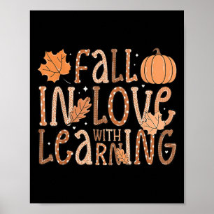 Rückgang der Liebe der Lehrerin Autumn Pumpkin Poster