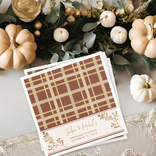 Rückgang der Liebe Fall Foliage Karierter Polterab Serviette