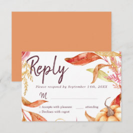 Rückgang der Liebe Golden Folies Herbst Orange UAW Einladung