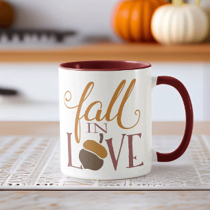 Rückgang der Liebe   Herbst Acorn Tasse