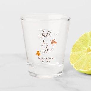 Rückgang der Liebe Herbst Gastgeschenk Hochzeit Schnapsglas
