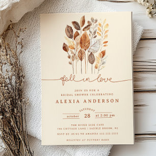 Rückgang der Liebe Herbstrückgang Brautparty Einladung