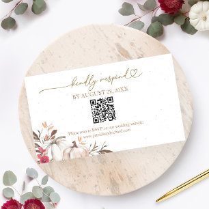 Rückgang der Liebe Hochzeit QR Online RSVP Card Begleitkarte
