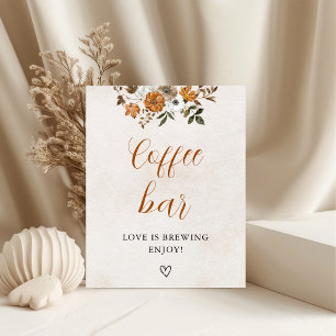 Rückgang der Liebe Kaffee Bar Table Brautparty-Z Poster