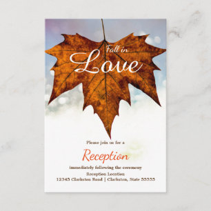 Rückgang der Liebe Leaf Foto - Empfang Einladung