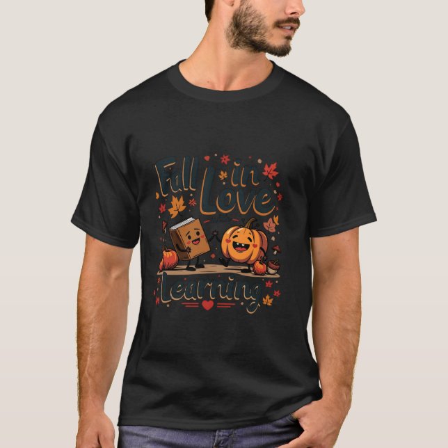 Rückgang der Liebe mit dem Buch Pumpkin Thanksgivi T-Shirt (Vorderseite)