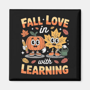 Rückgang der Liebe mit dem Lernen Autumn Pumpkin L Magnet