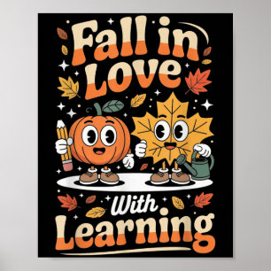 Rückgang der Liebe mit dem Lernen Autumn Pumpkin L Poster