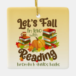 Rückgang der Liebe mit dem Lesen von Brenda K Davi Keramikornament