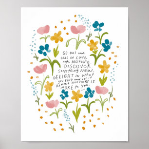 Rückgang der Liebe mit der Natur - inspirierendes Poster