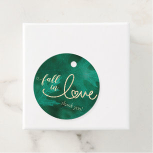 Rückgang der Liebe mit Herbst Jade Green Vielen Geschenkanhänger
