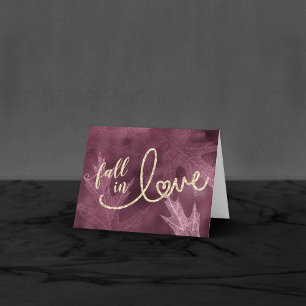 Rückgang der Liebe mit Herbst   Mulberry Wedding F Dankeskarte