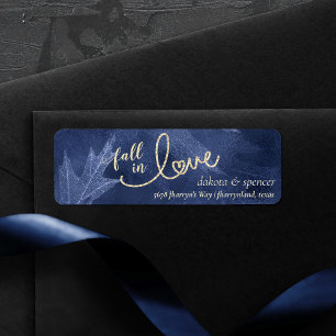 Rückgang der Liebe mit Herbst Navy Wedding Addre