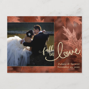 Rückgang der Liebe mit Herbst Rust Foto Vielen D Postkarte